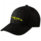 C8 Corvette Gesture Color Matched Hat - Embroidered Mid Profile Chevrolet Cap - Officially Licensed by GM (US, Alpha, One Size, Accelerate Yellow)
